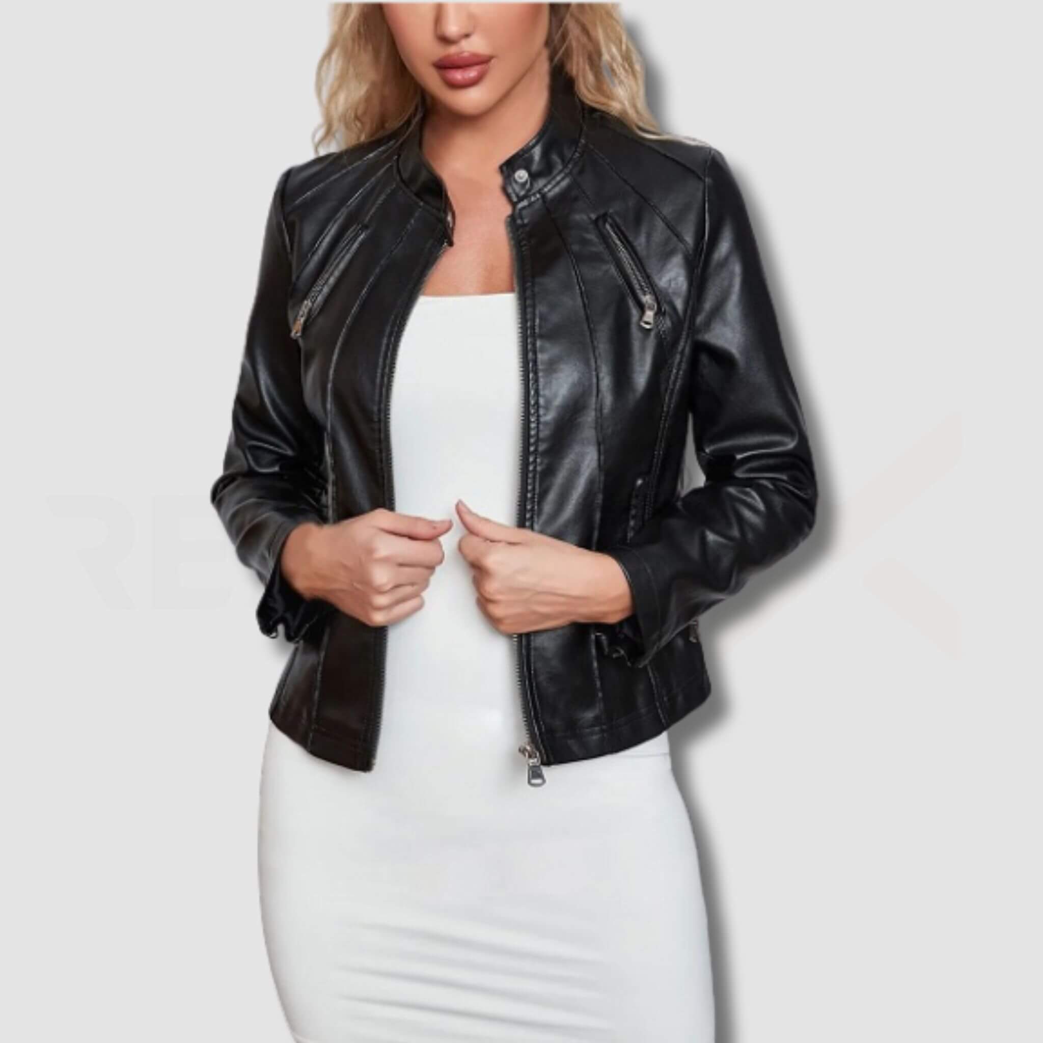 Fitted Biker Leather Jacket