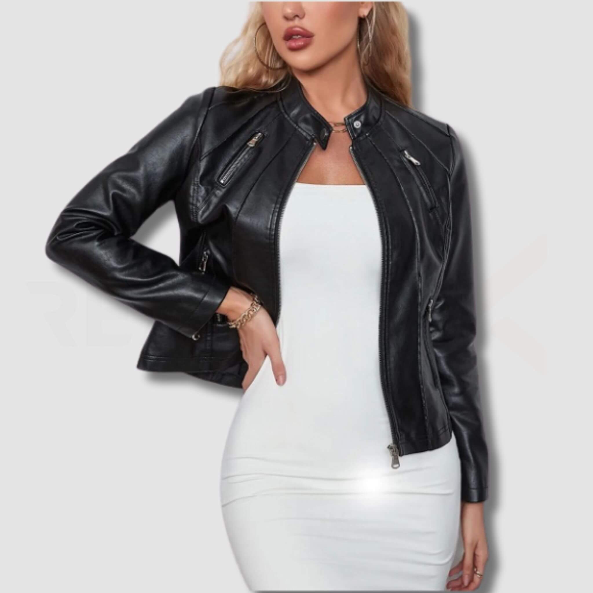 Fitted Biker Leather Jacket