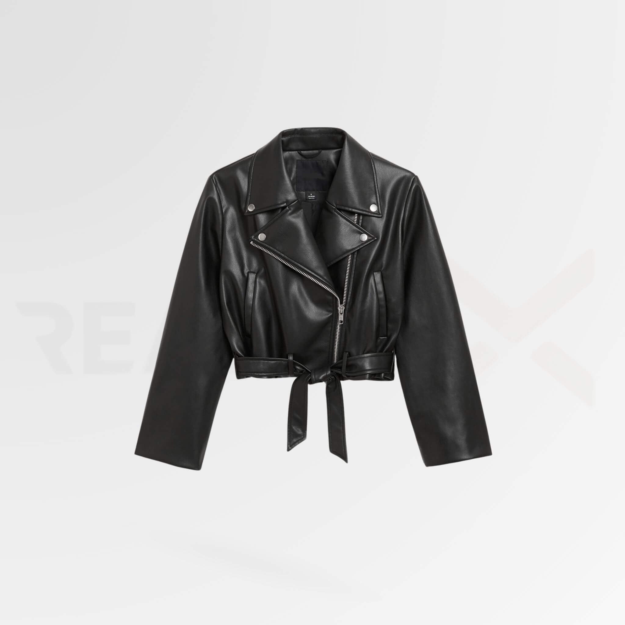 Biker Cropped Leather Jacket