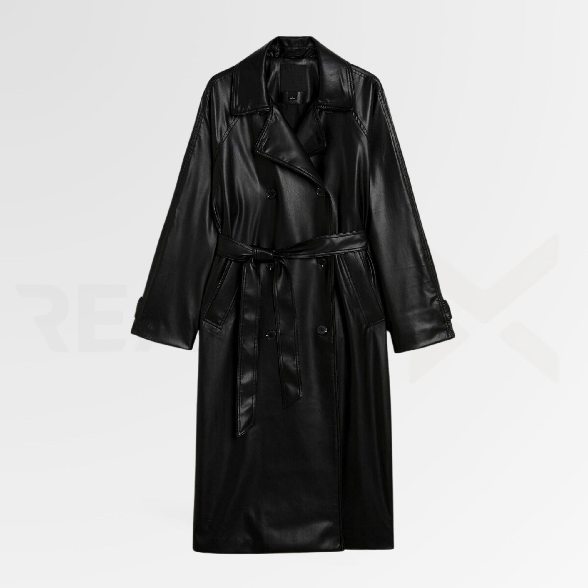 Women's Trench Leather Coat