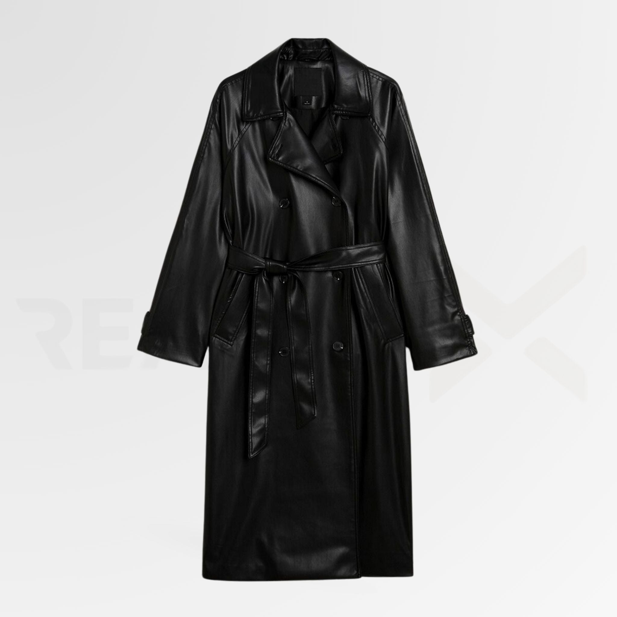 Women's Trench Leather Coat