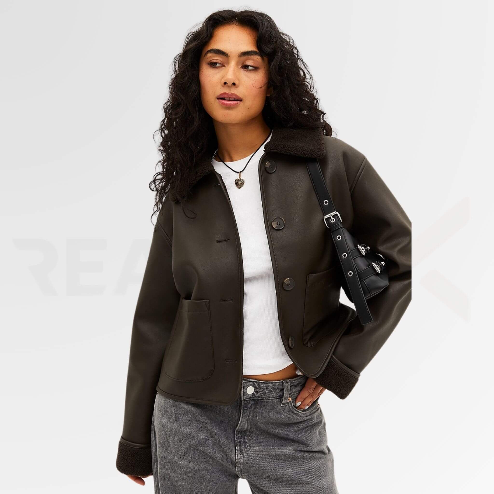 Brown Aviator Leather Jacket