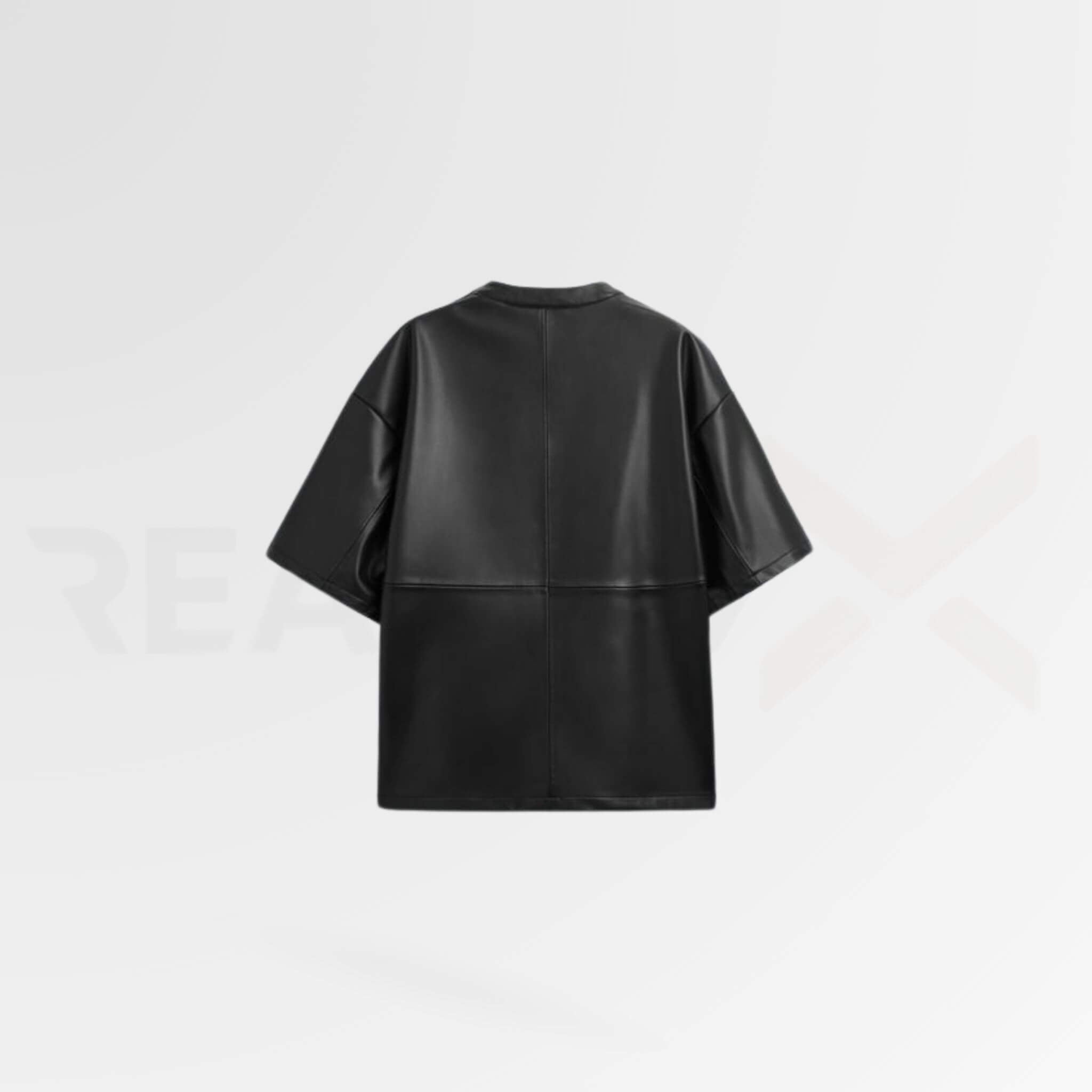 Men Leather T-Shirt