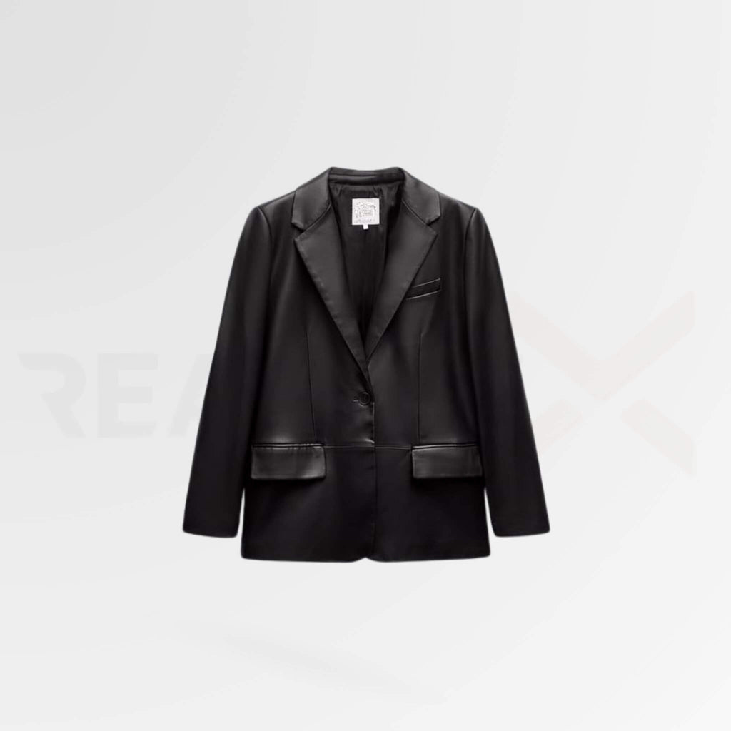 Basic Leather Blazer