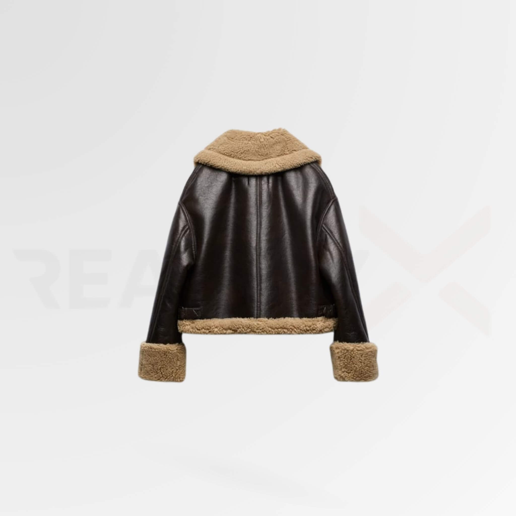 Bomber Leather Jacket With Fur