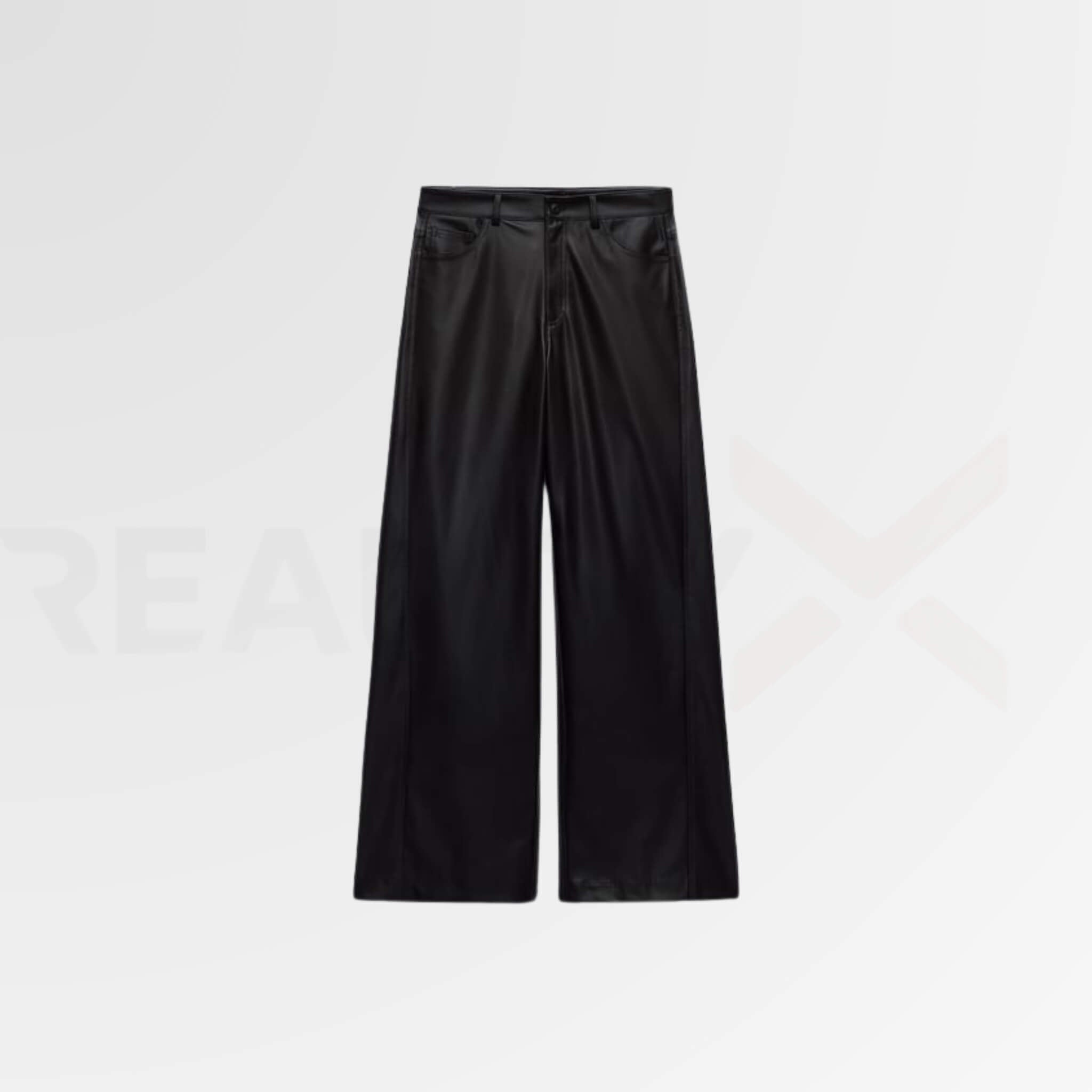 Boxy-Fit Leather Pants