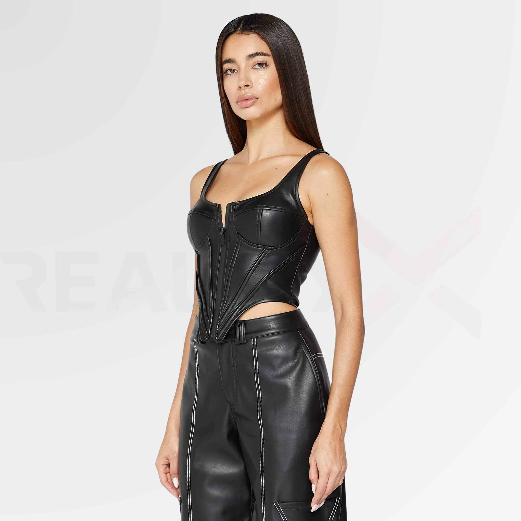 Leather Corset Top