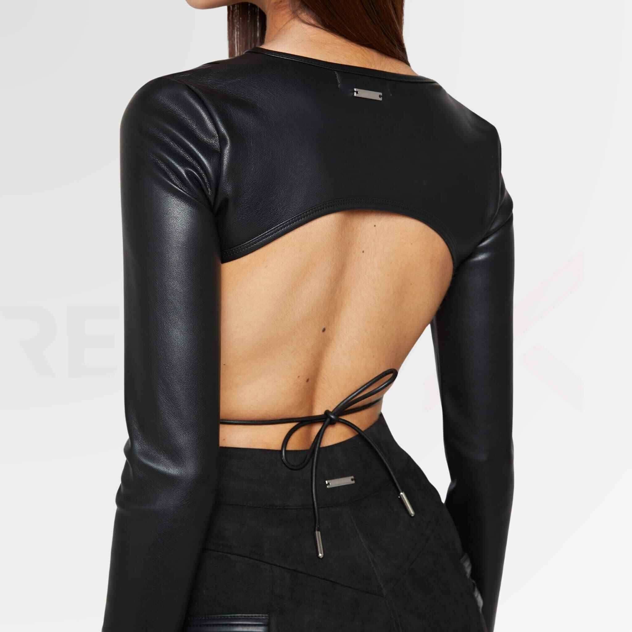 Backless Leather Top