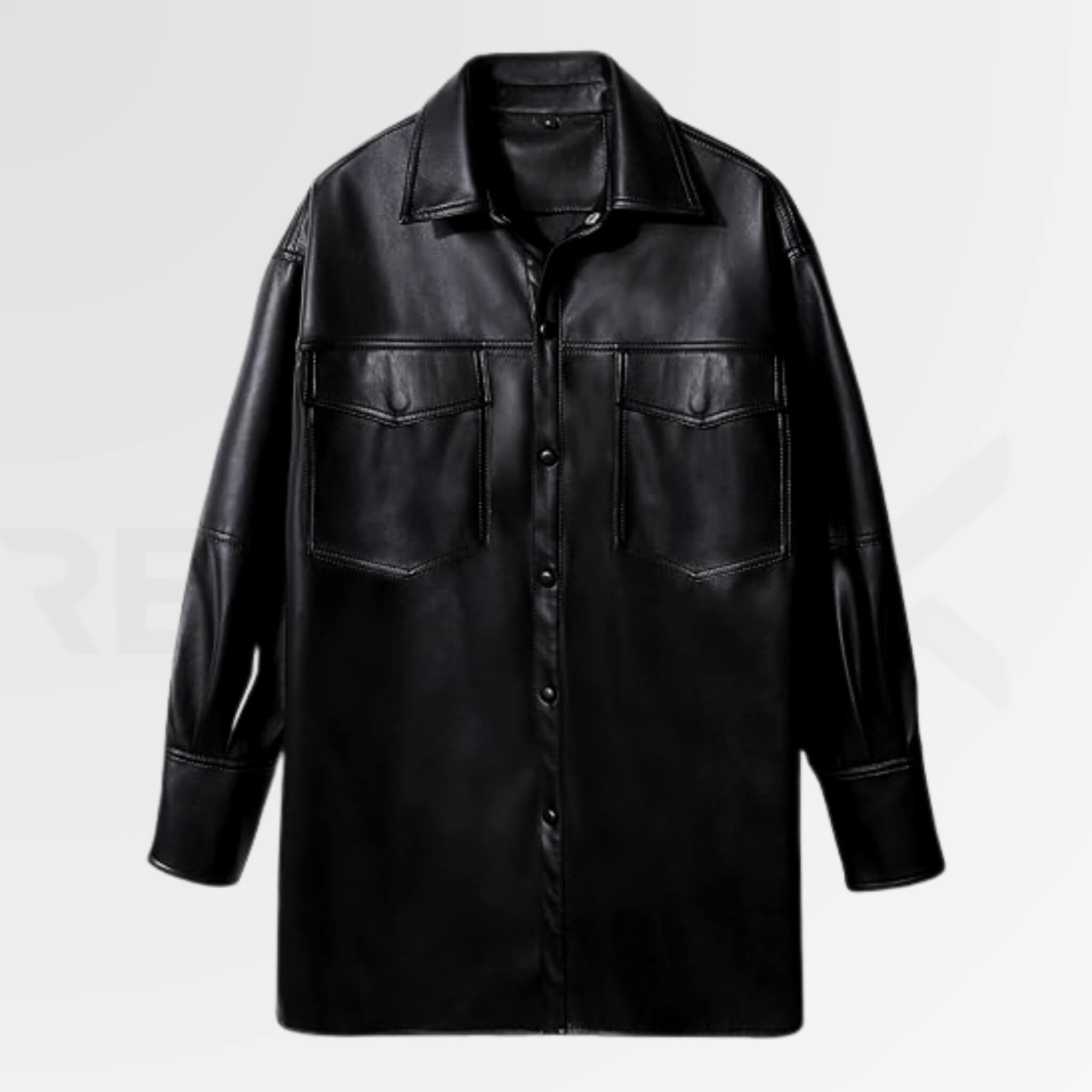 Long Leather Shirt