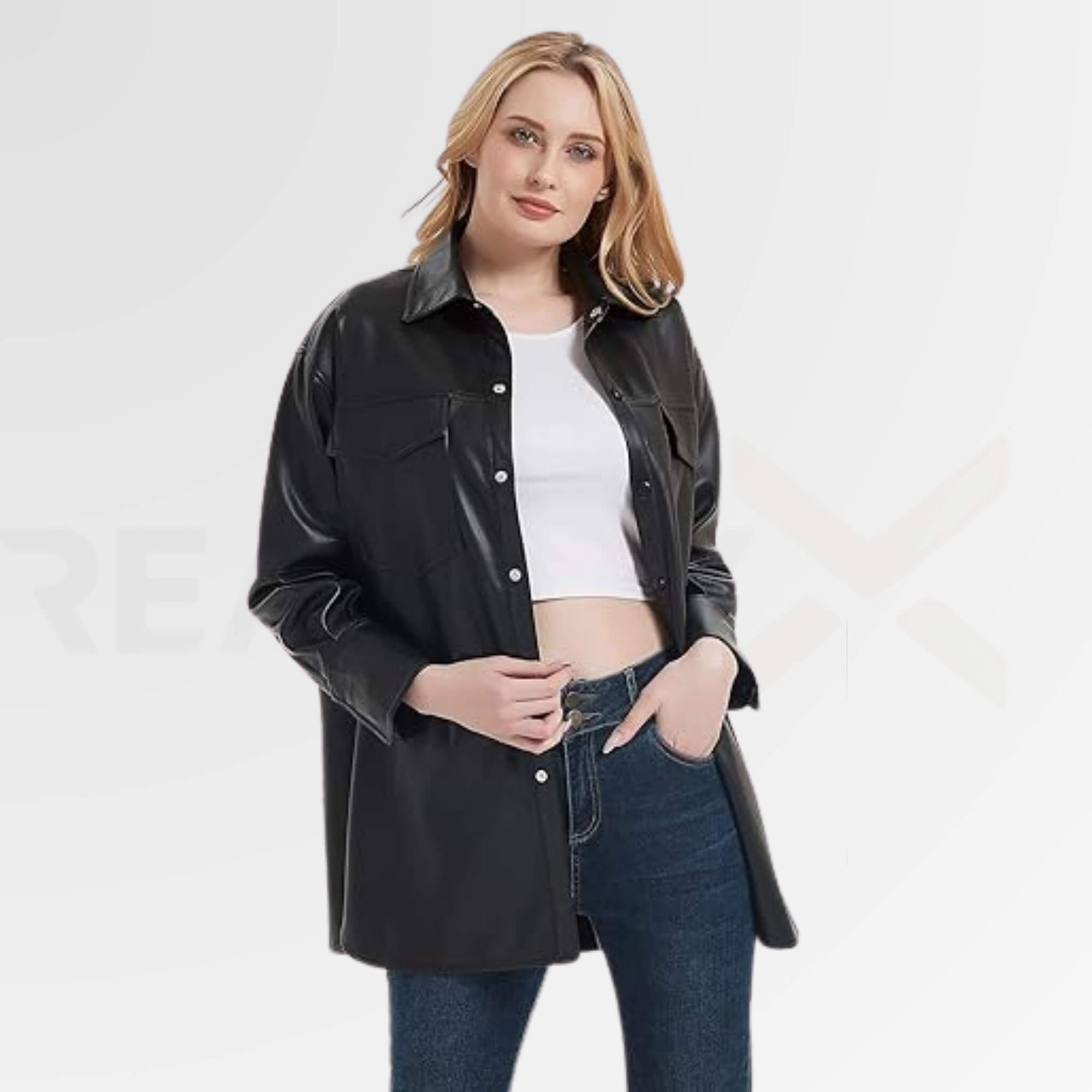 Long Leather Shirt