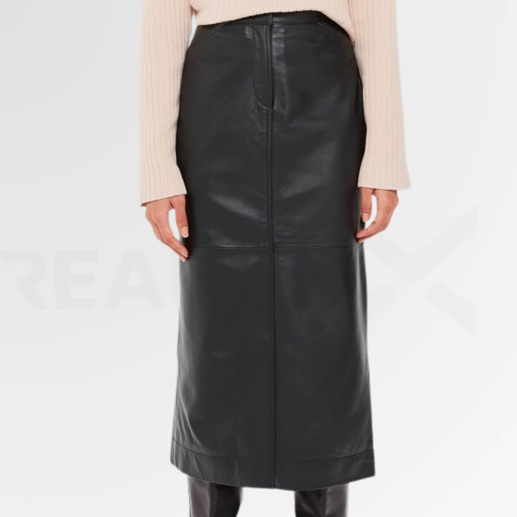 Leather Midi Skirt