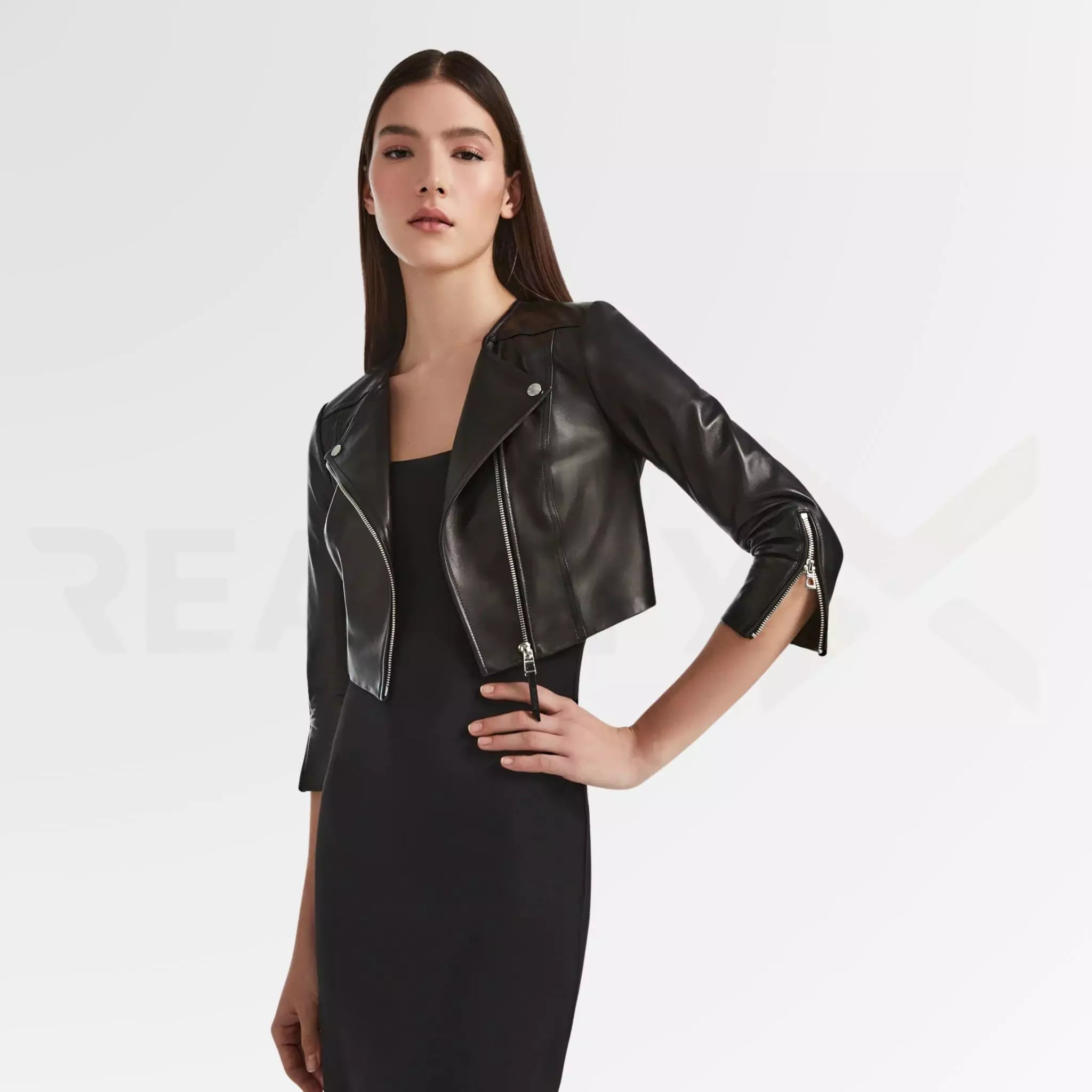 Minimal Leather Motorcycle Jacket