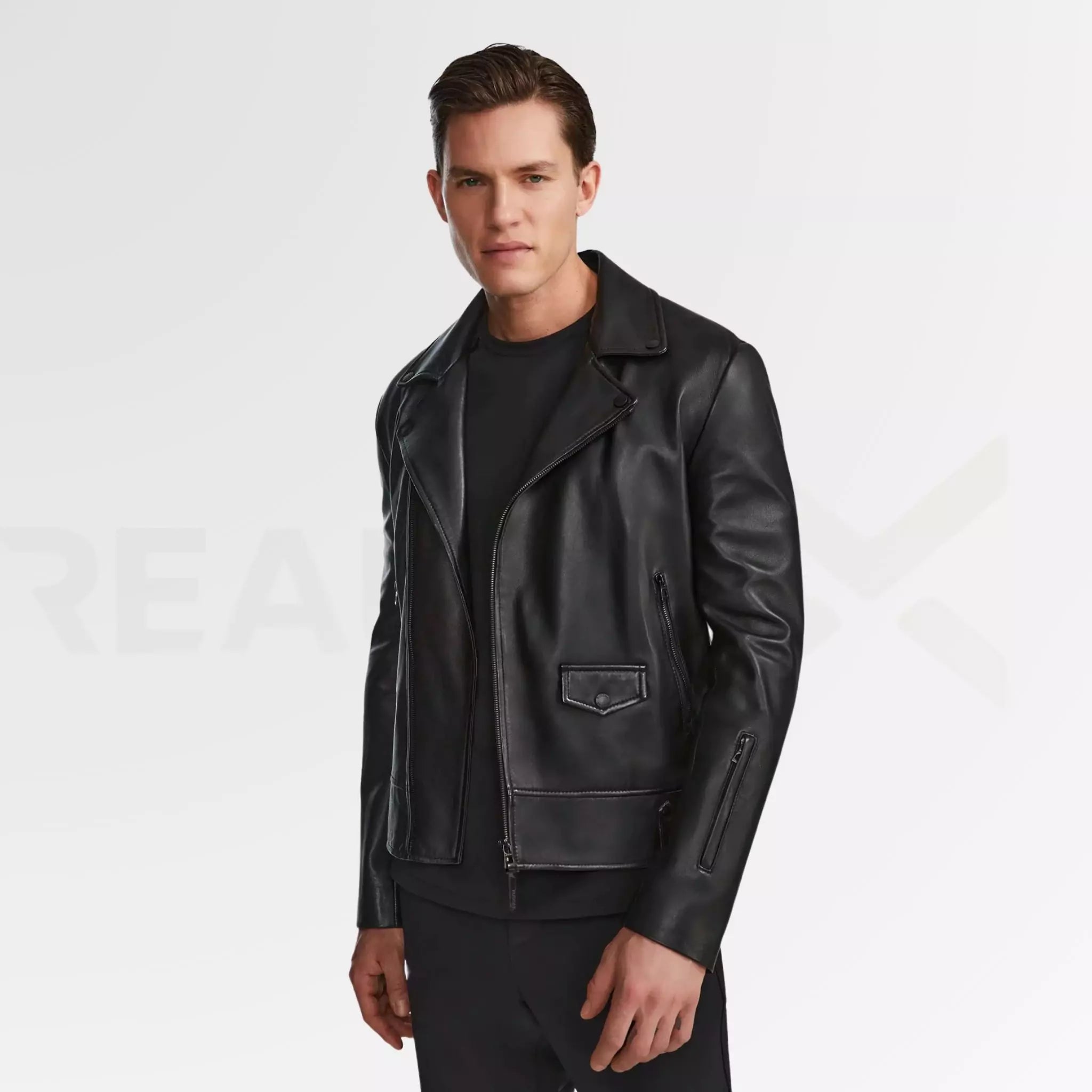 Leather Motorcycle Jacket Men