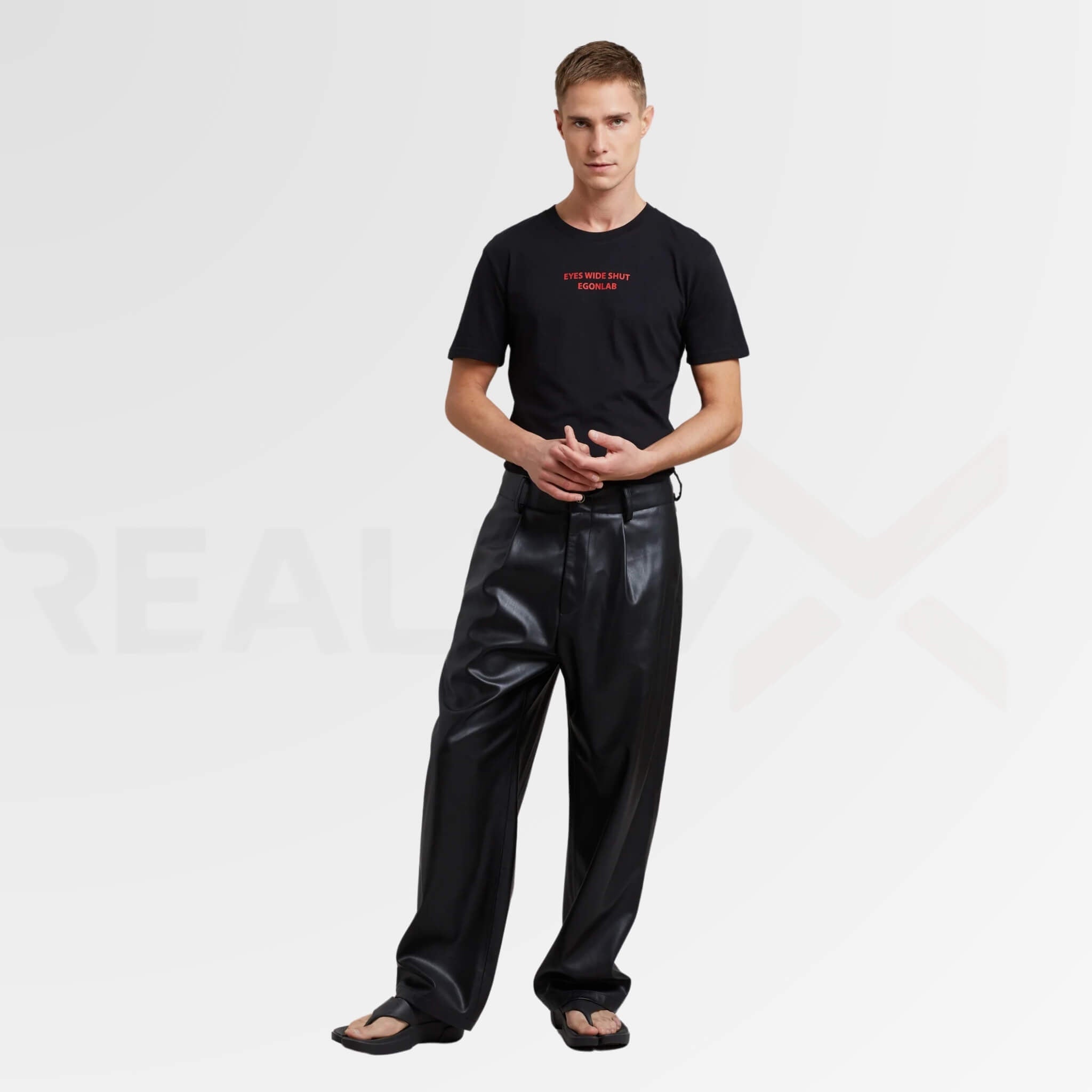 Men's Black Leather Pants