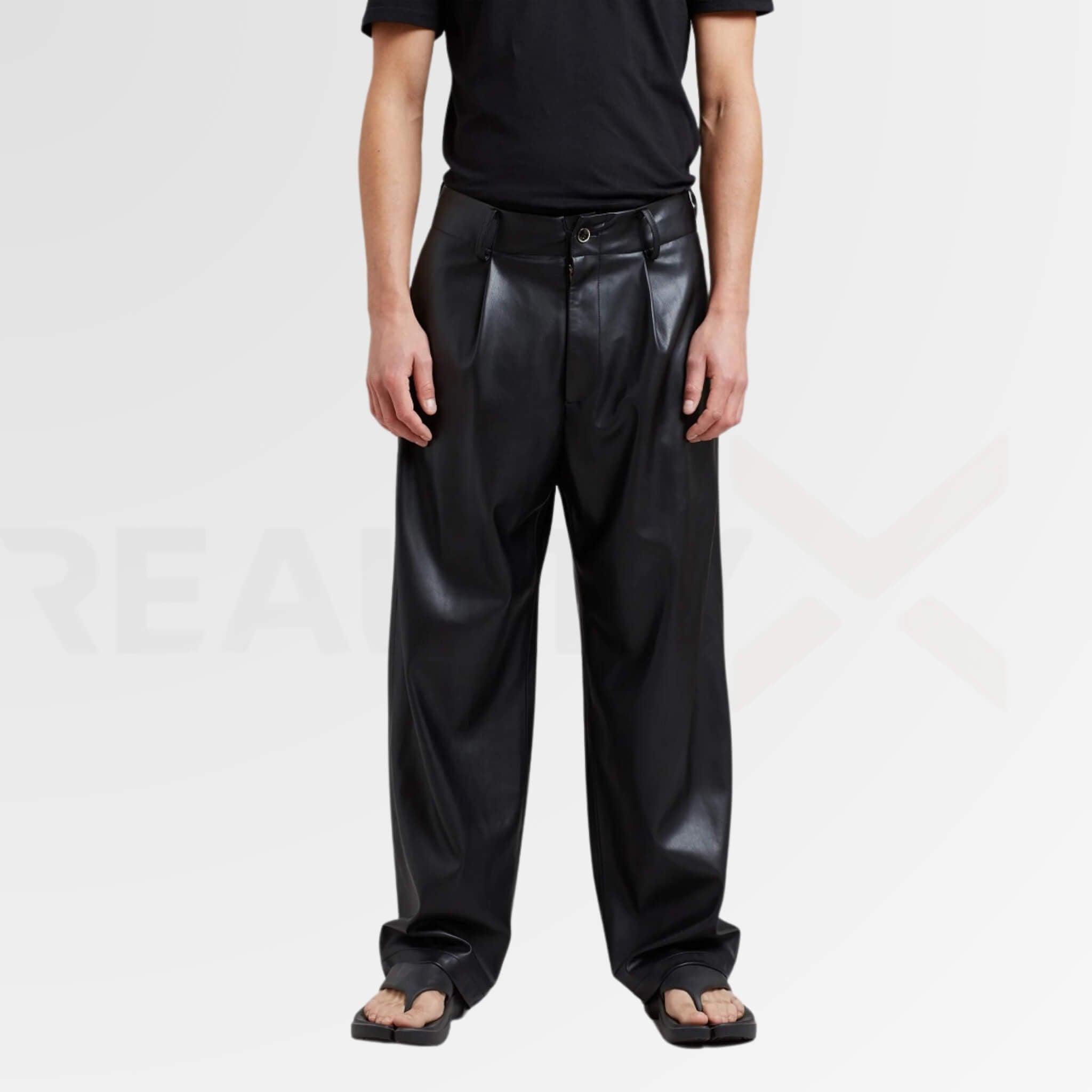 Men's Black Leather Pants