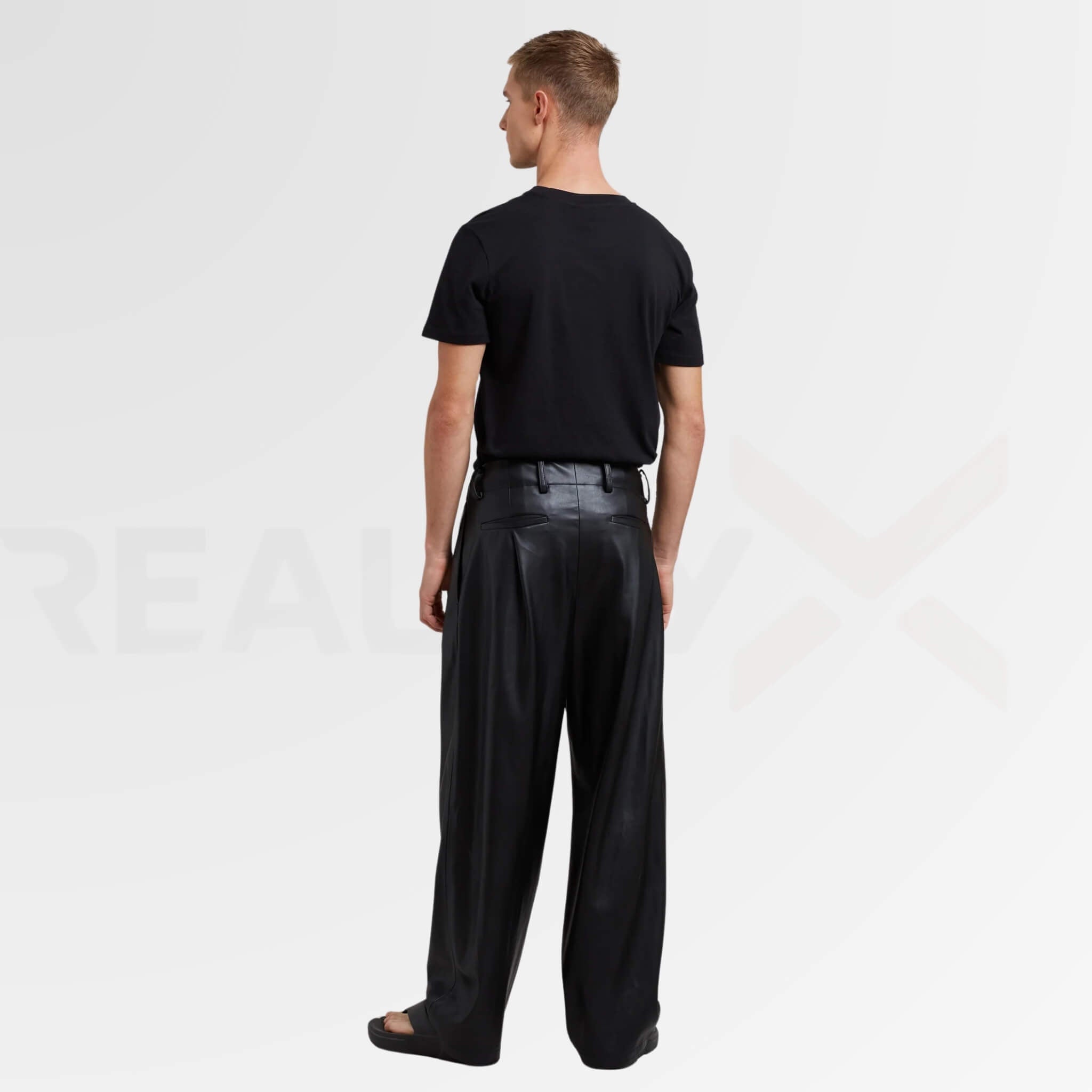 Men's Black Leather Pants