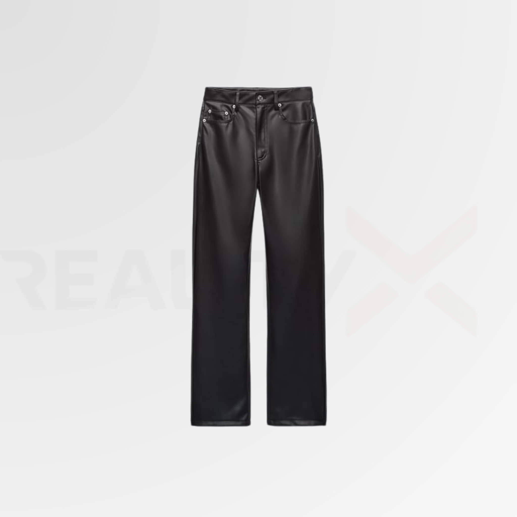 Women's Denim Leather Pants