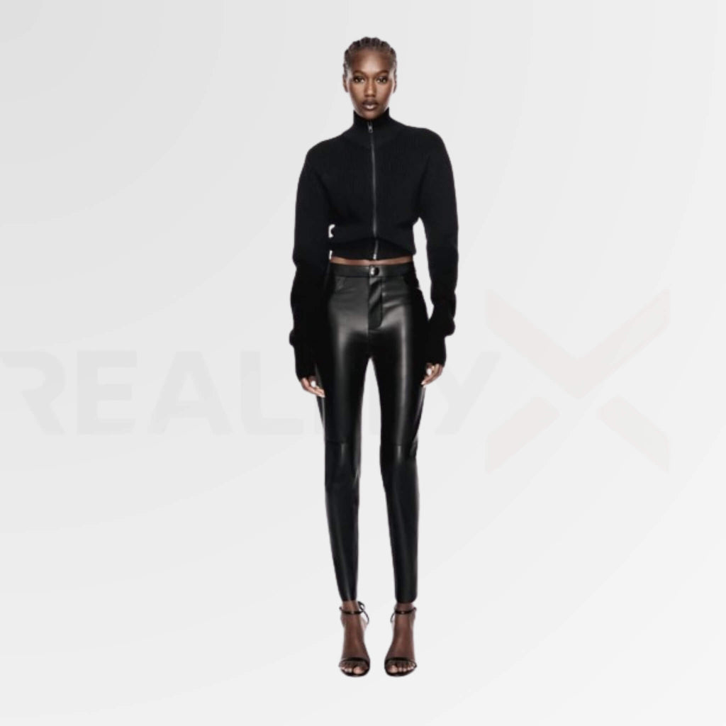 Fitted Leather Leggings