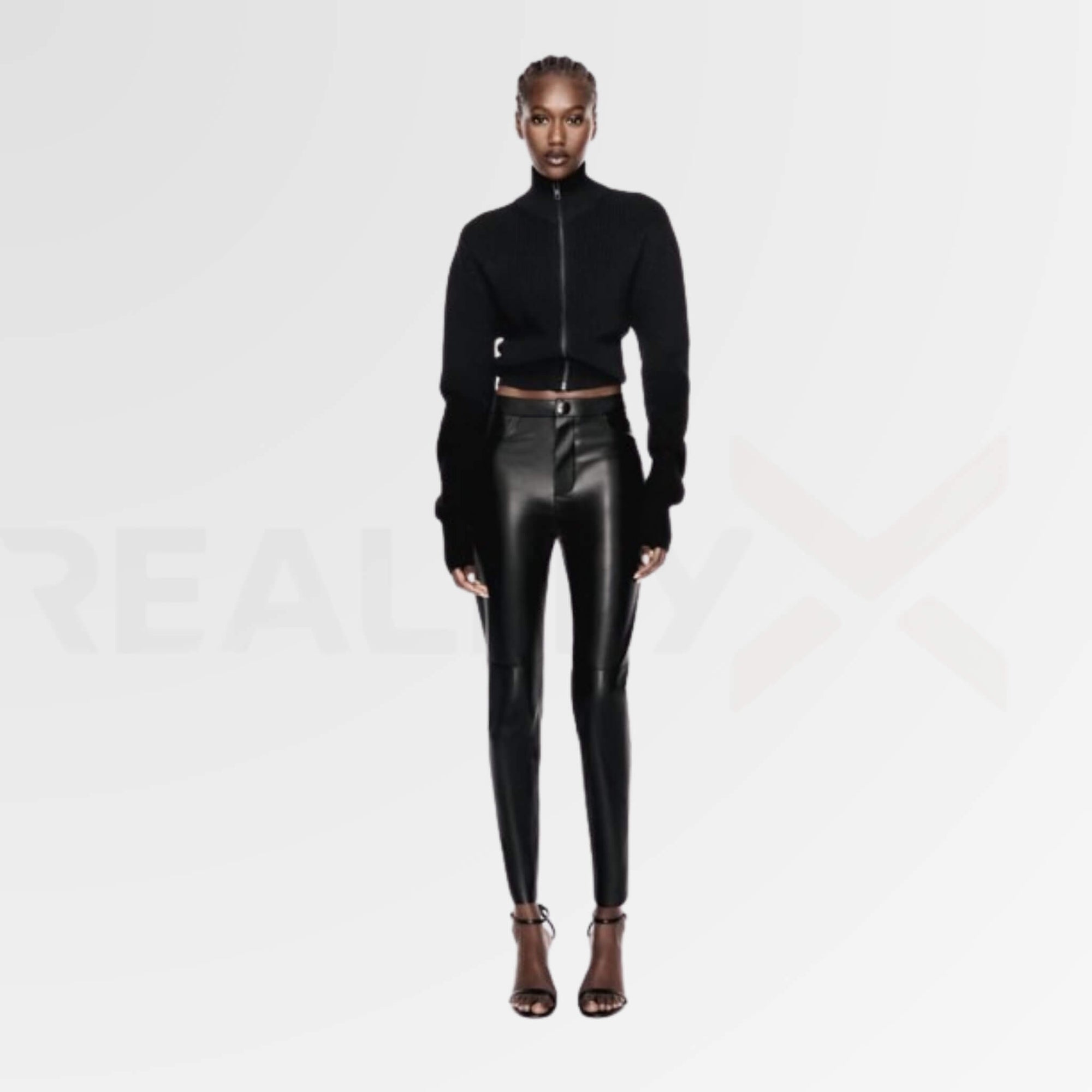 Fitted Leather Leggings