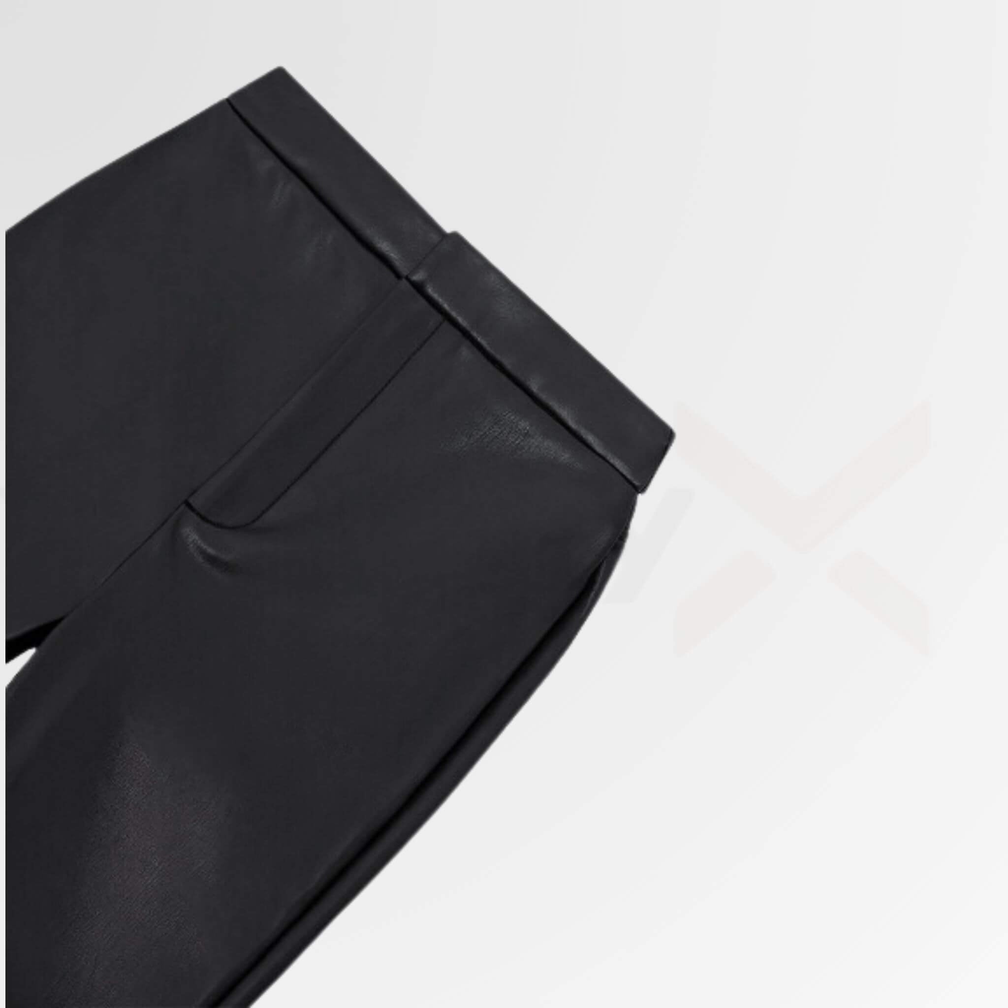 High-Waist Leather Pants