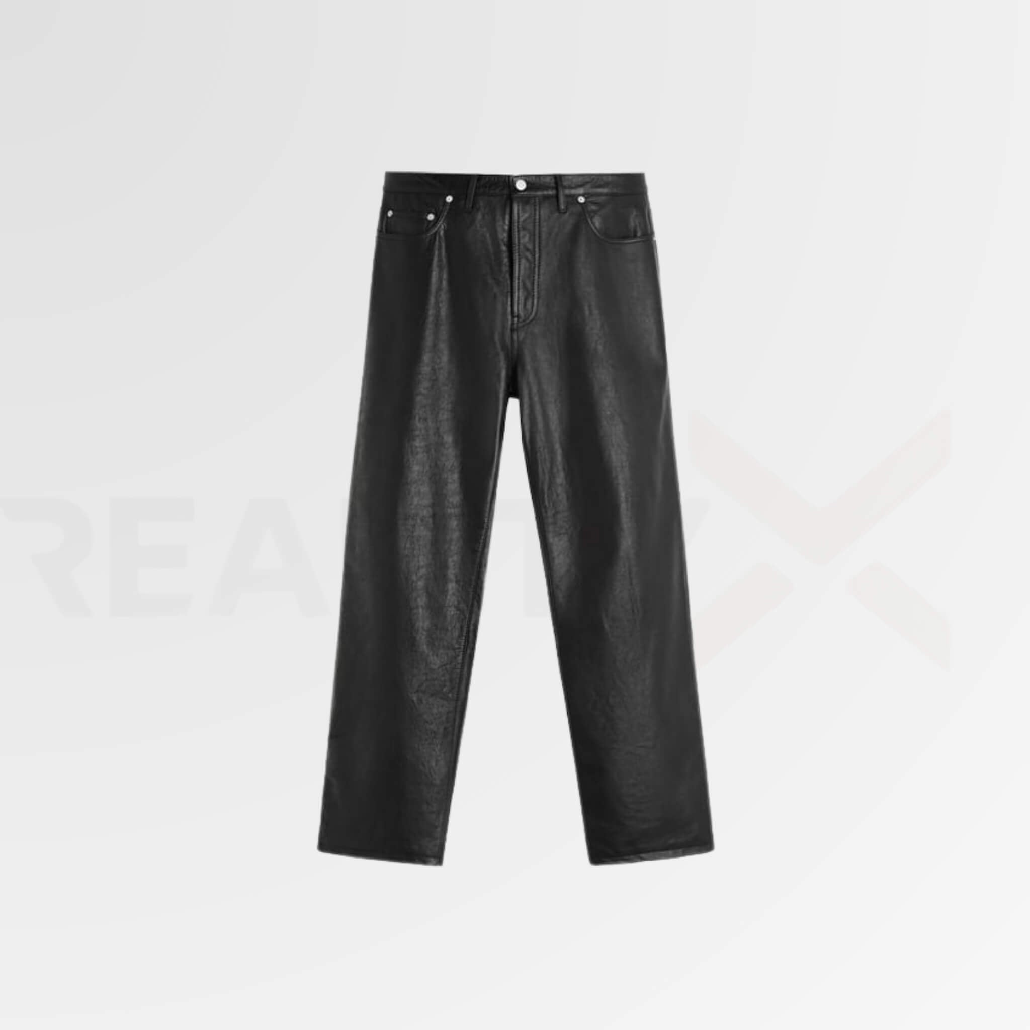 Straight-fit Leather Pants