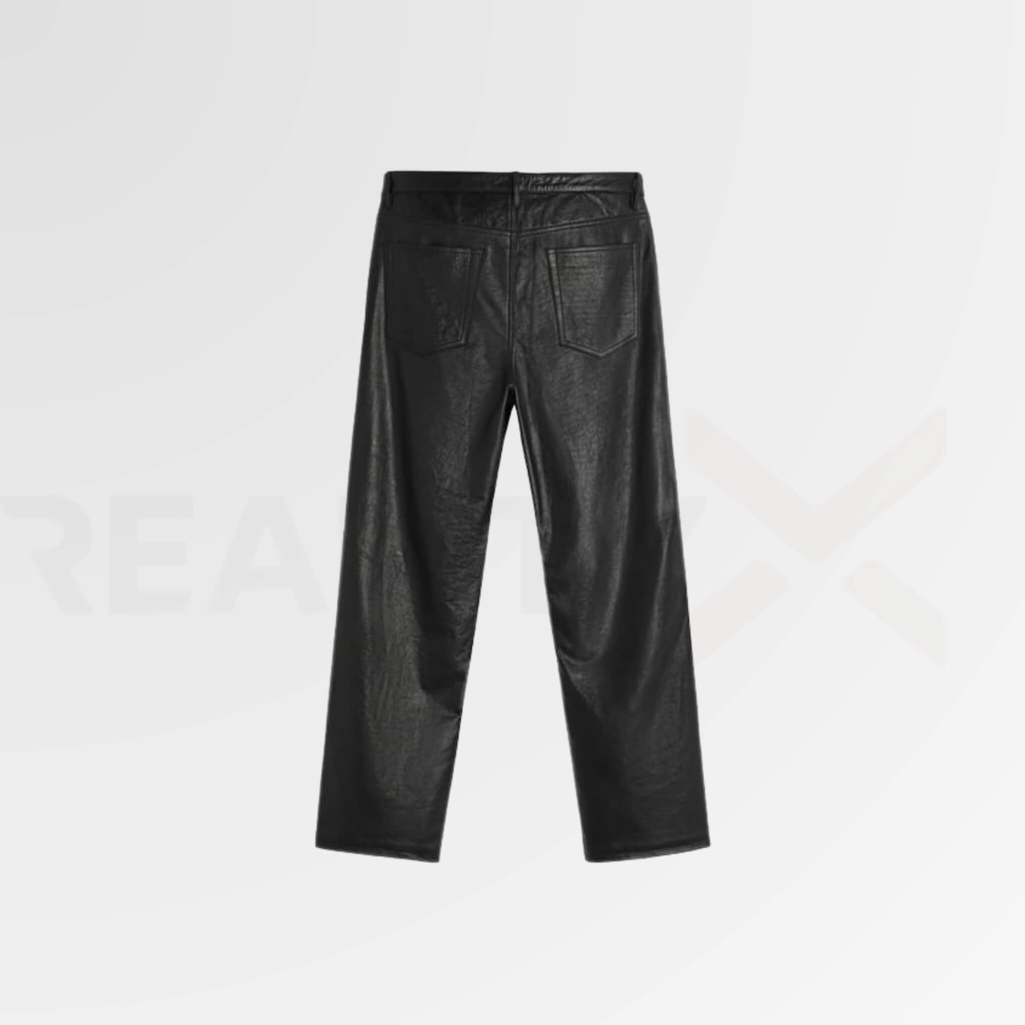 Straight-fit Leather Pants