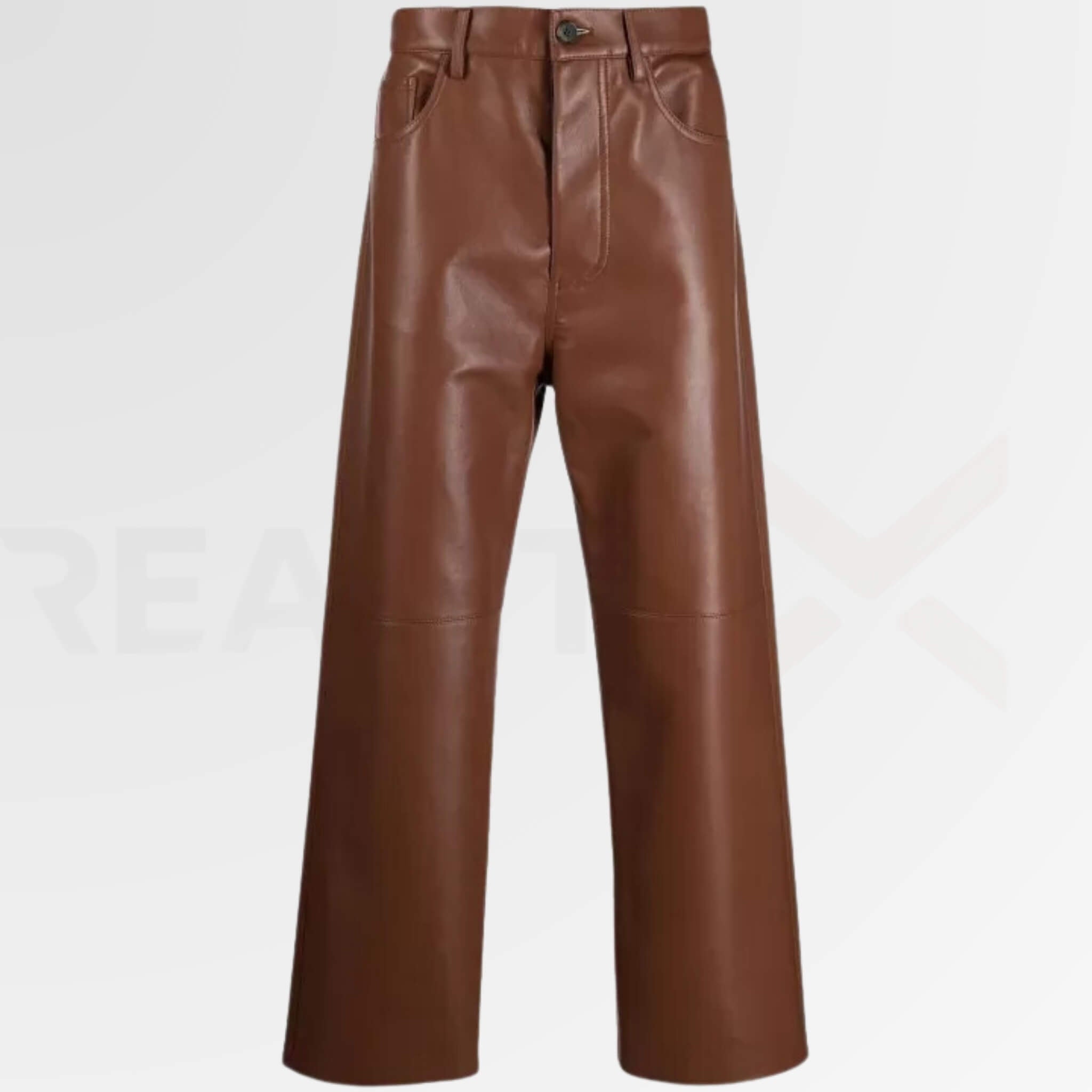 Straight Leather Pants