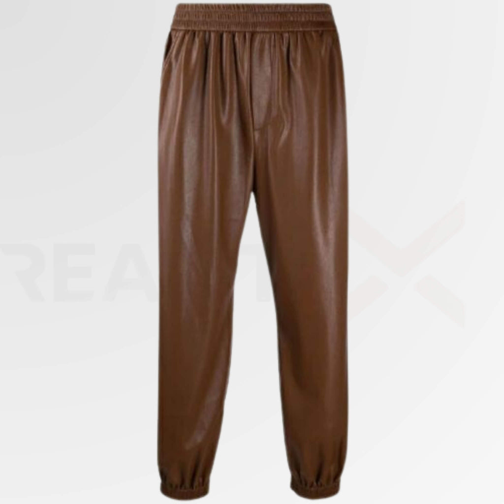 Boxy Leather Pants Men