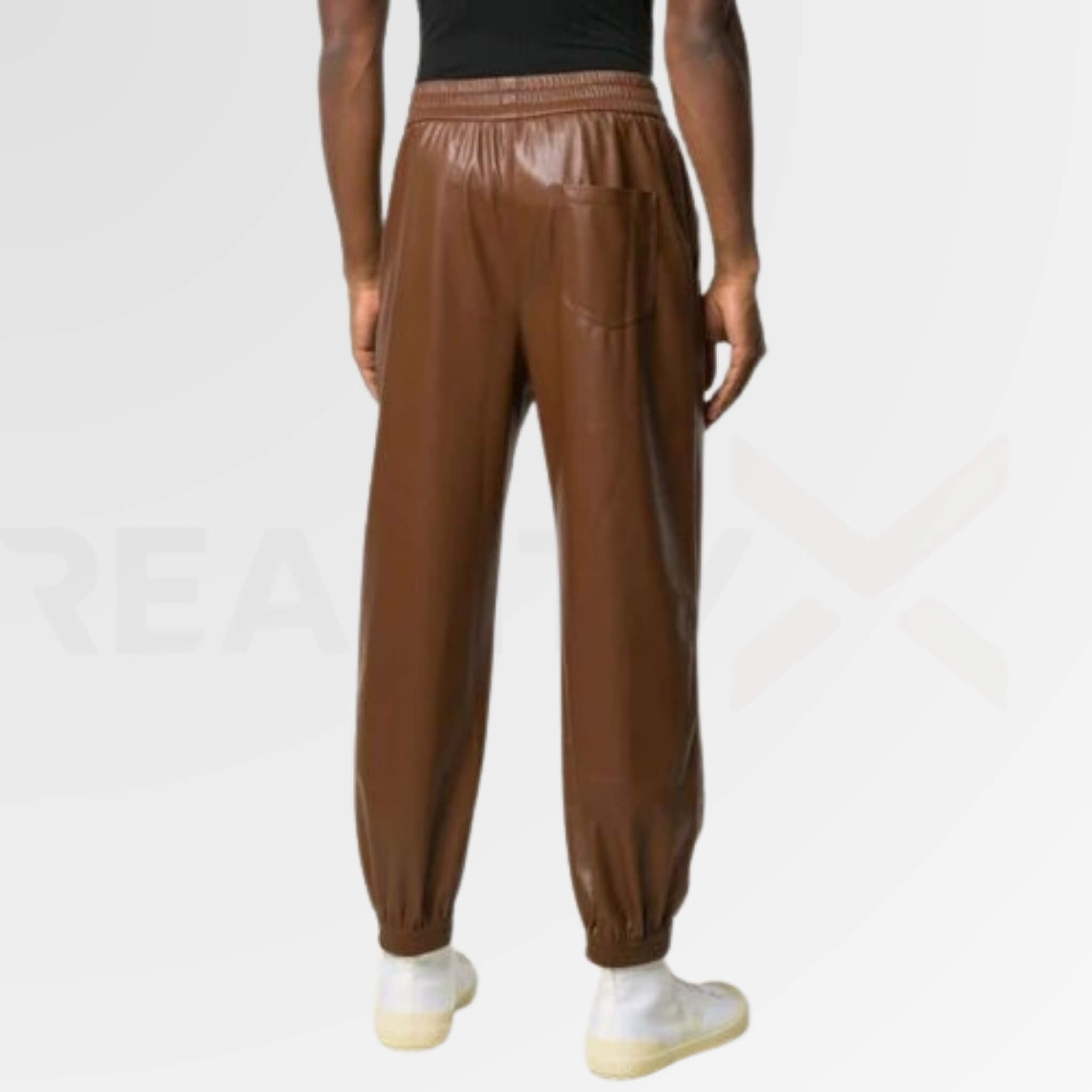 Boxy Leather Pants Men