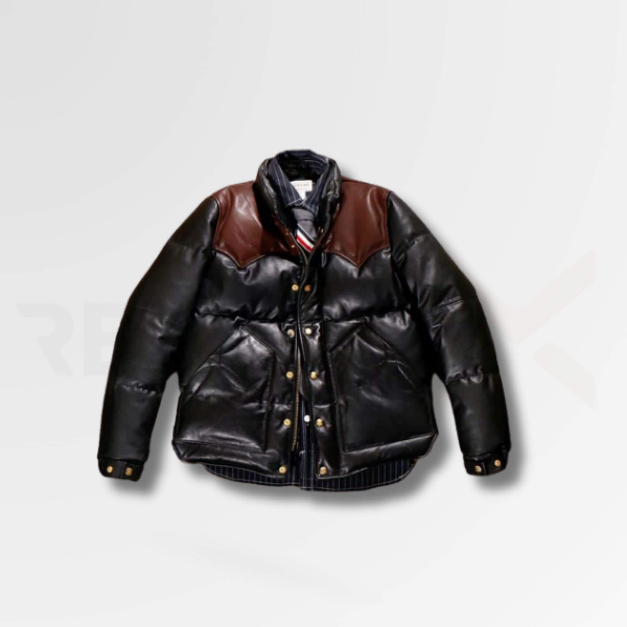 Leather Puffer Jacket