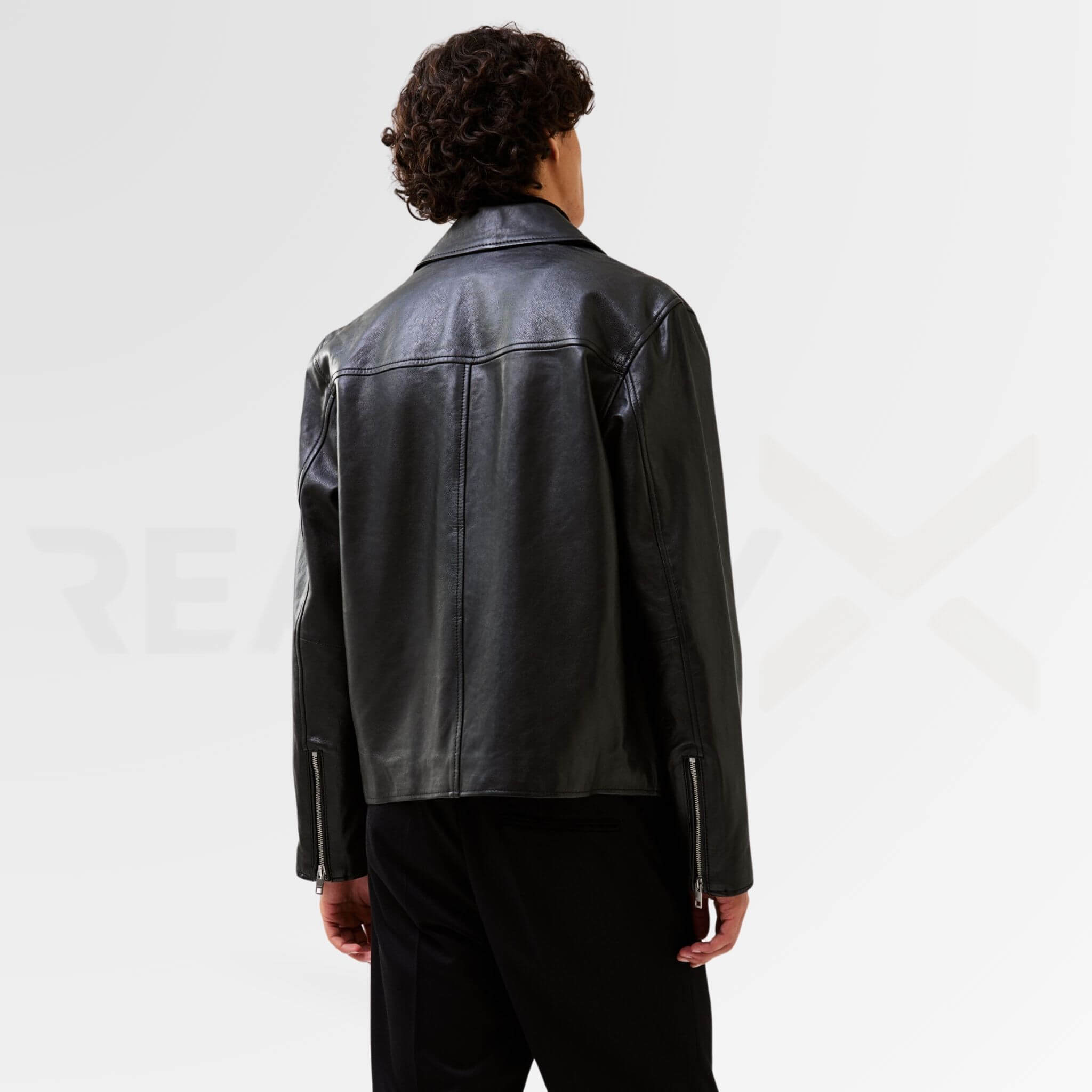 Basic Leather Jacket Men