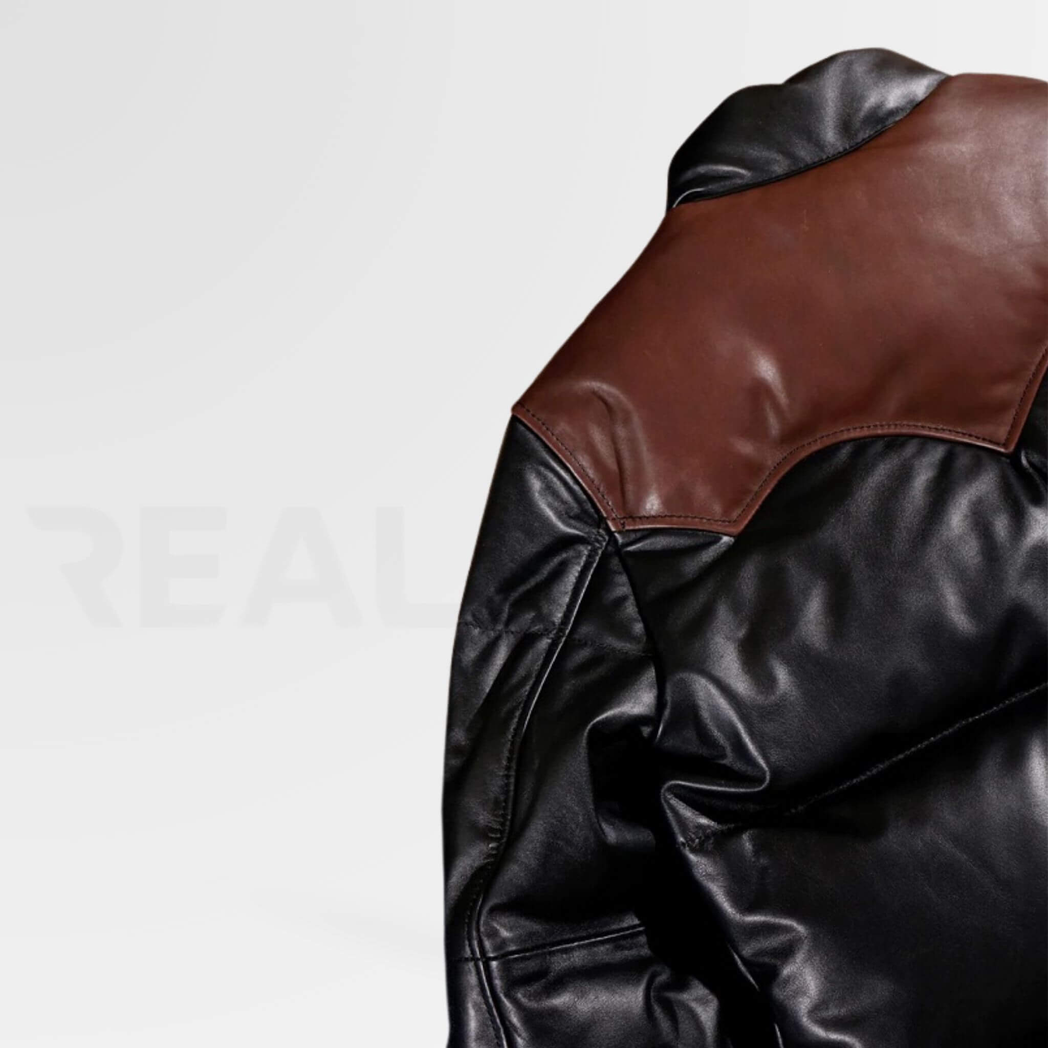 Leather Puffer Jacket