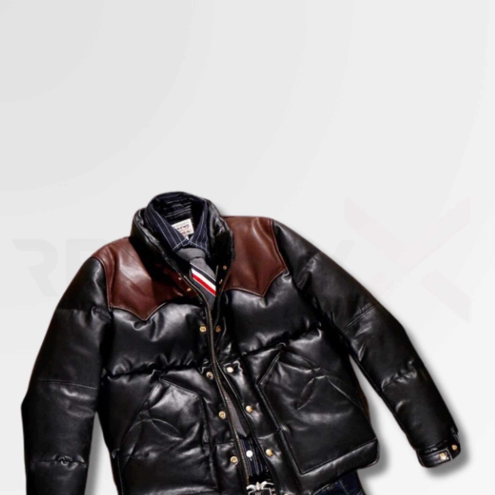 Leather Puffer Jacket