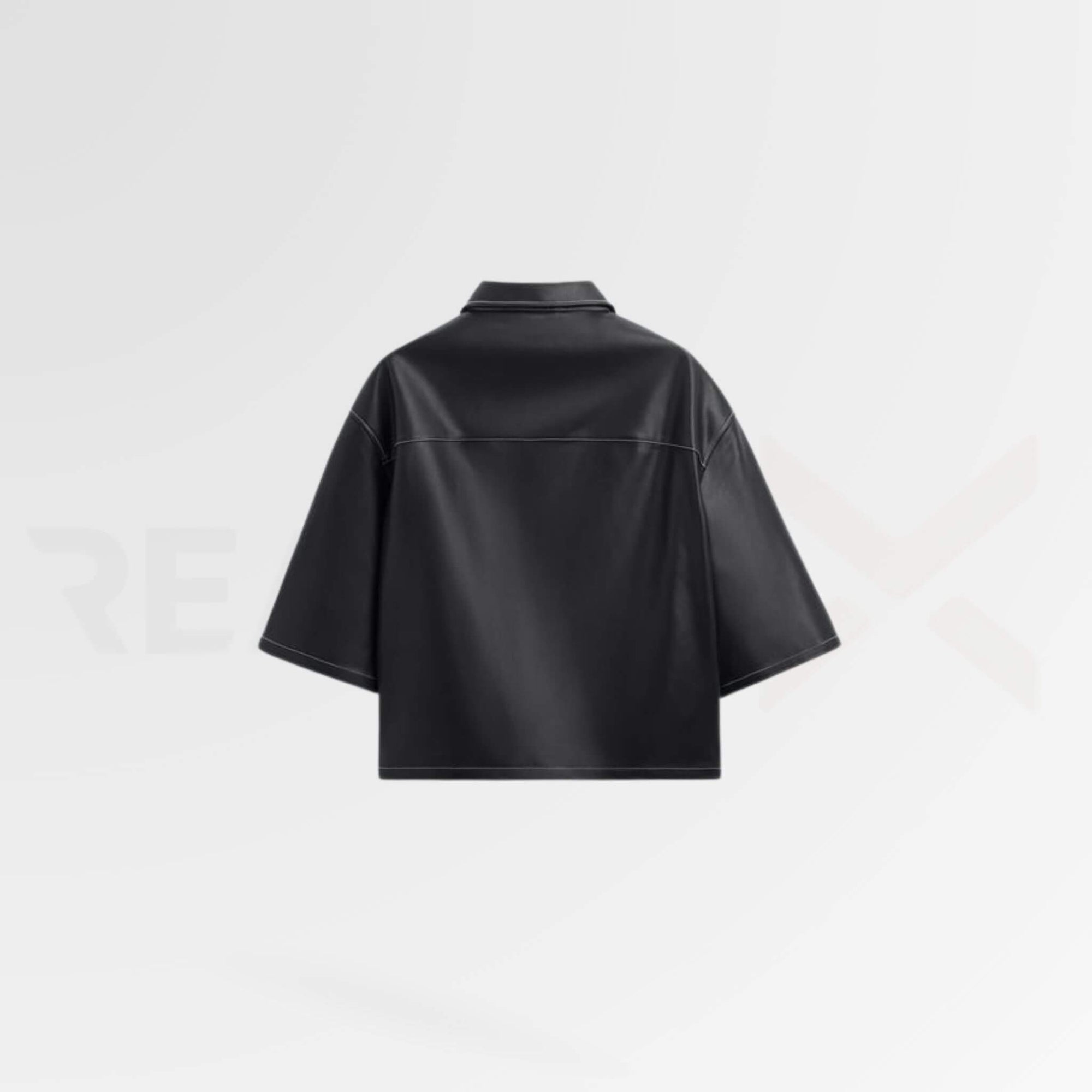 Men Leather Over-shirt