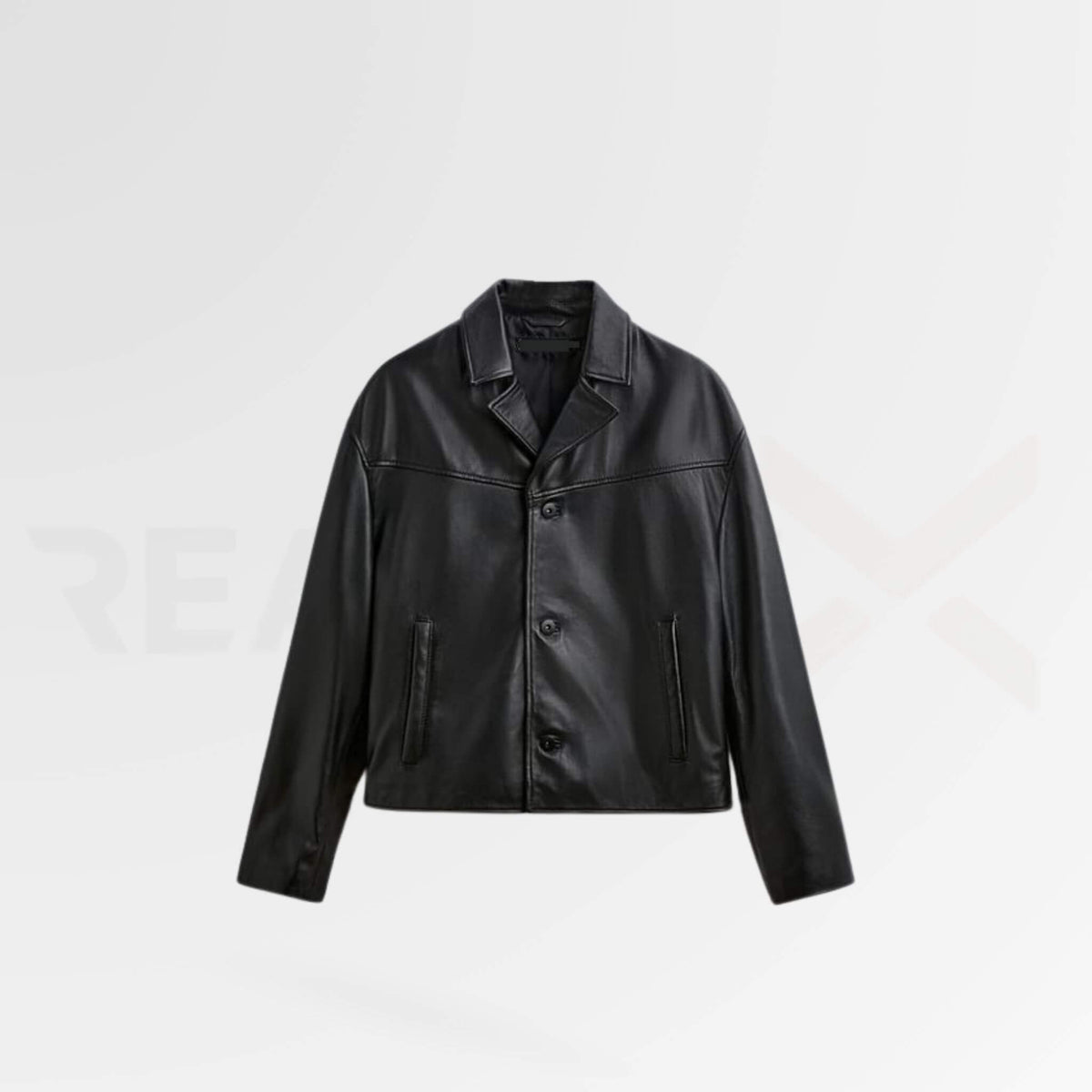 Bomber leather jacket men