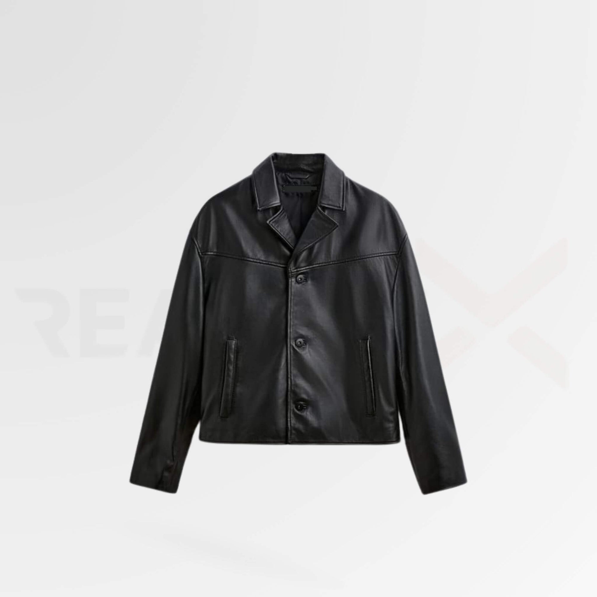 Bomber leather jacket men