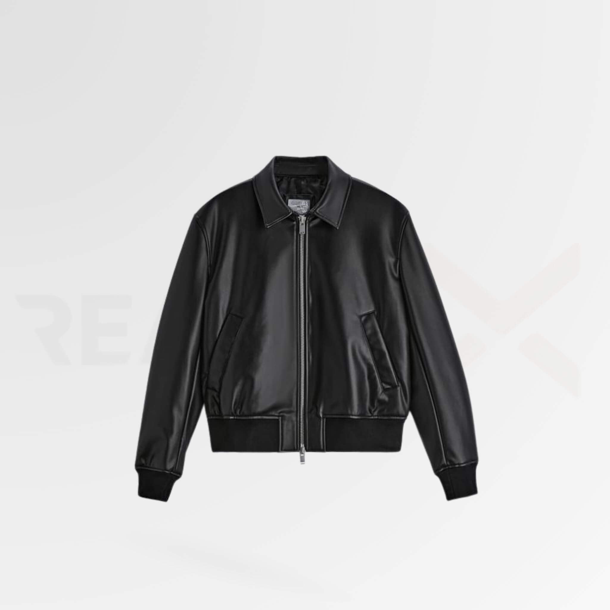 Leather Bomber Jacket Men